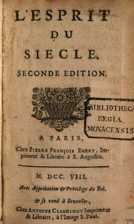 L' esprit du siècle