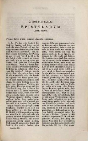 Q. Horatius Flaccus, 3. Episteln