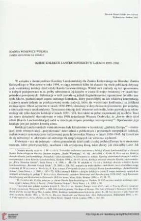 28: Dzieje kolekcji Lanckorońskich w latach 1939-1946