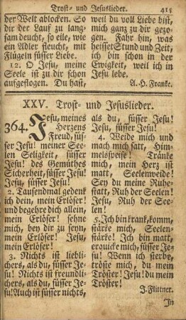 XXV. Trost- und Jesuslieder.