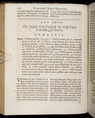 Cap. XXVIII. De Jure Victoris In Victos Eorumque Bona.
