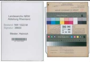 Entnazifizierung Heinrich Mester , geb. 27.04.1898 (Bahnbeamter)