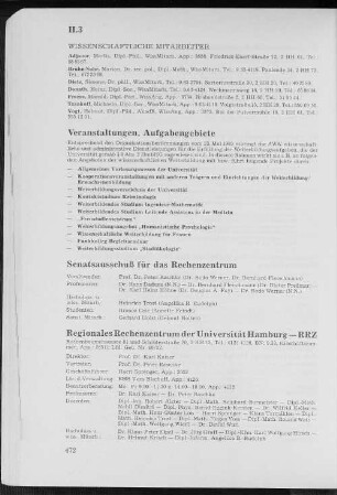 Veranstaltungen, Aufgabengebiete