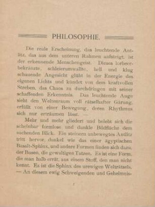 Philosophie