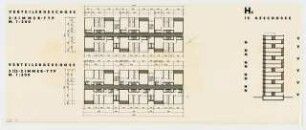 Wohnturm: Grundriss 2 und 2,5-Zimmertyp 1:200