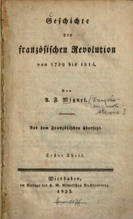 Geschichte der französischen Revolution : von 1789 bis 1814. 1