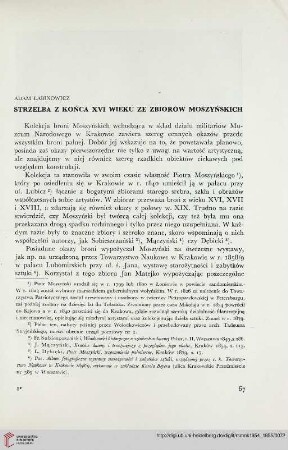 [4.]1954: Strzelba z końca XVI wieku ze Zbiorów Moszyńskich