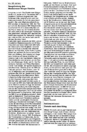 Neugründung des Blankeneser Bürger-Vereins