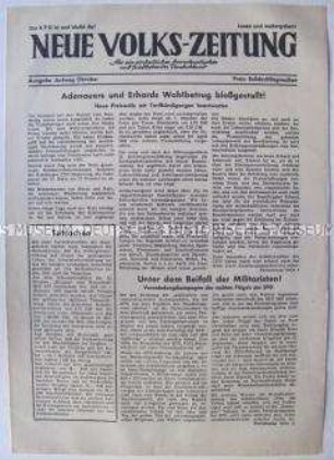 Illegale Zeitung der KPD "Neue Volks-Zeitung"