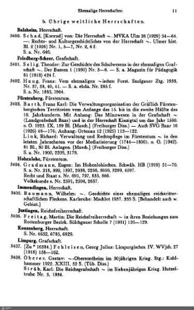 b) Übrige weltliche Herrschaften