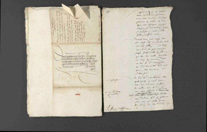 Schriftwechsel bezüglich der Konflikte zwischen Graf Ludwig von Öttingen und Sebastian Schertlin.