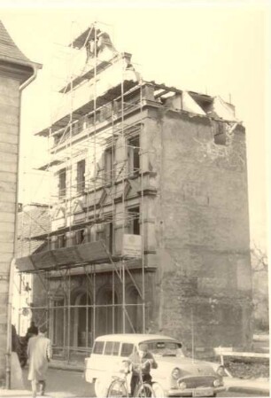 Abriss des Hauses Weinbergstraße 3. Detmold. heute Paulinenstraße