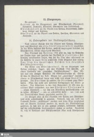 14. Endergebnis der Siedlungsforschung