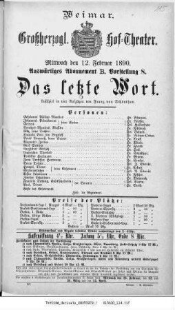 Das letzte Wort