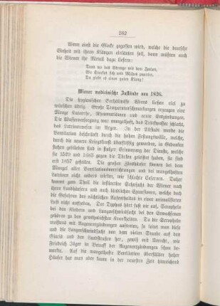 Wiener medicinische Zustände von 1826.