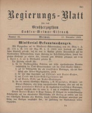 Nr. 26 : 17. November 1869