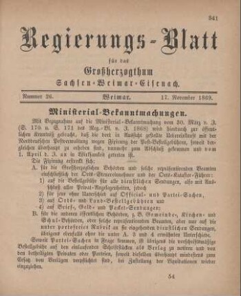 Nr. 26 : 17. November 1869