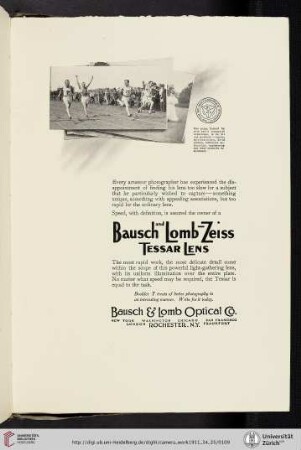 Bausch & Lomb Optical Co. [Bausch & Lomb-Zeiss Tessar Lens]