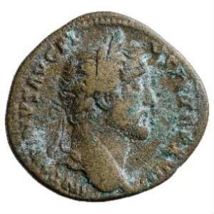 Münze, Sesterz, 154 - 155 n. Chr.