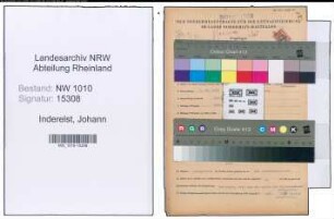 Entnazifizierung Johann Inderelst , geb. 01.02.1898 (Lagerarbeiter)