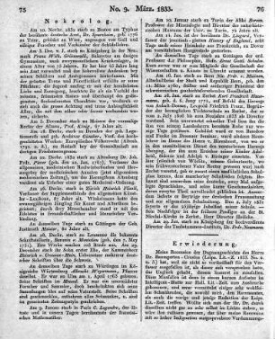Erwiederung.
