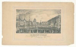 Die Huldigung in Berlin. Die Schloßbrücke und der Lustgarten, am 15ten October 1840
