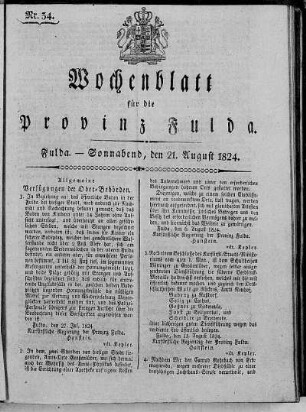 Nr. 34, Ausgabe vom 21. August 1824
