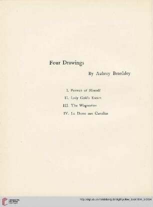 Plates: Four Drawings by Aubrey Beardsley