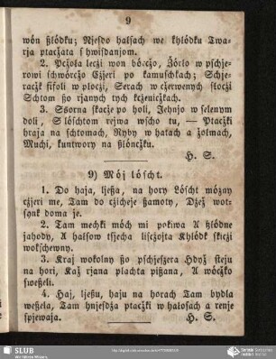 9) Mój lóscht
