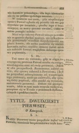 Tytul pierwszy