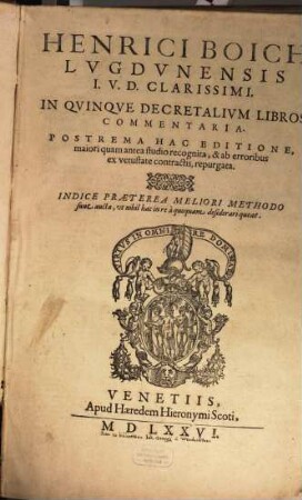 In quinque decretalium libros commentaria