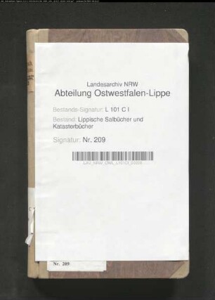 Anlagen zum Salbuch der Vogtei Schötmar von 1721
