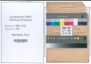 Entnazifizierung Emil Bracksick , geb. 13.01.1897 ()