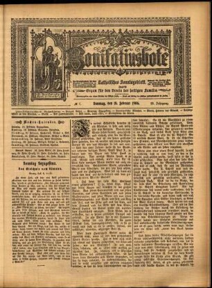 Erste Ausgabe vom Sonntag, den 18. Februar 1906.