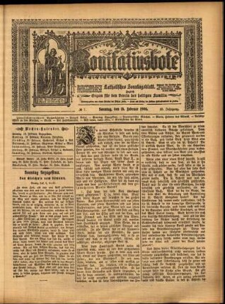 Erste Ausgabe vom Sonntag, den 18. Februar 1906.