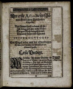 Der erste Actus.