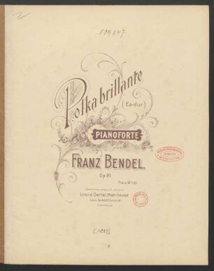 Polka brillante (Es-Dur) für Pianoforte op. 81
