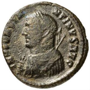 Münze, Follis, Aes 3, 317 n. Chr.