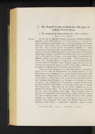 C. Der Angriff des Oberbefehlshabers Ost gegen die russische Narew=Front.