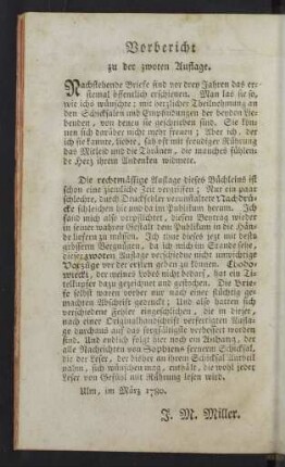 Vorbericht zu der zwoten Auflage