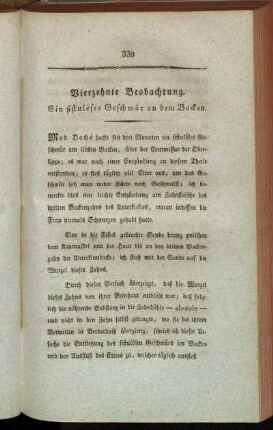 Vierzehnte Beobachtung. Ein fistulöses Geschwür an den Backen.