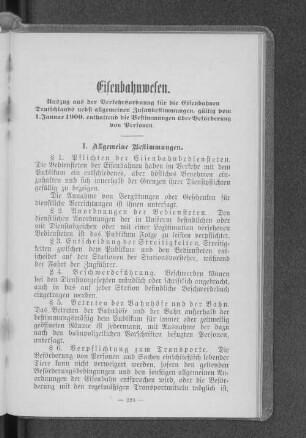 Eisenbahnwesen.