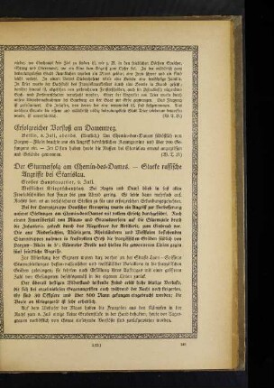 Der Sturmerfolg am Chemin=des=Dames. - Starke russische Angriffe bei Stanislau.