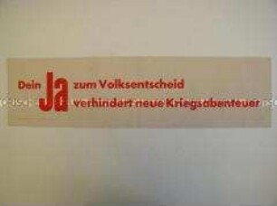 Maueranschlag zum Volksentscheid in Sachsen über die Enteignung der Kriegs- und Naziverbrecher