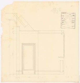 Schloss Posen, Posen Umbau: Schnitt Dachausbau DG 1:10