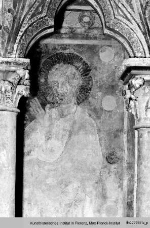Gewölbedekoration : Ausmalung der Galerien : Wimpergarkaden und westliche Apostelgruppe