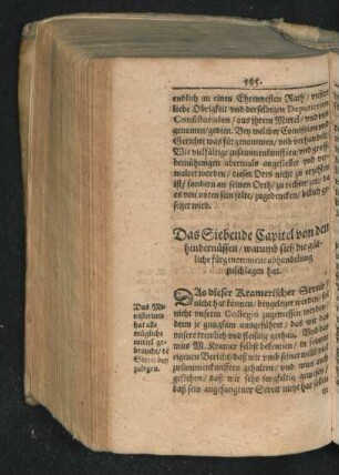 Das Siebende Capitel von denen hindernüssen/ warumb sich die gütliche fürgenommene abhandelung zuschlagen hat.
