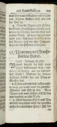 (5) Theurung und Fruchtbarkeit-Lieder.