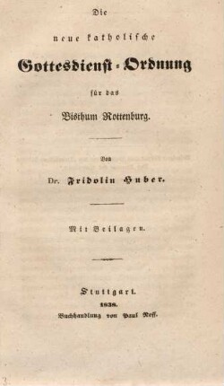 Die neue katholische Gottesdienst-Ordnung...