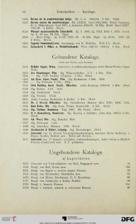 Gebundene Kataloge (Nr. 3152-3171)